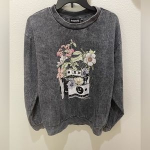 Polaroid women’s crewneck sweatshirt medium gray